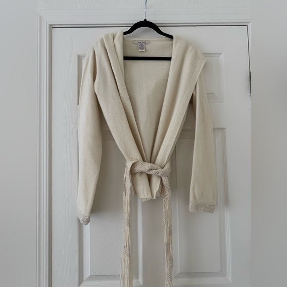 Free People Sweaters - Free People Angora Wool Hooded Cardigan medium